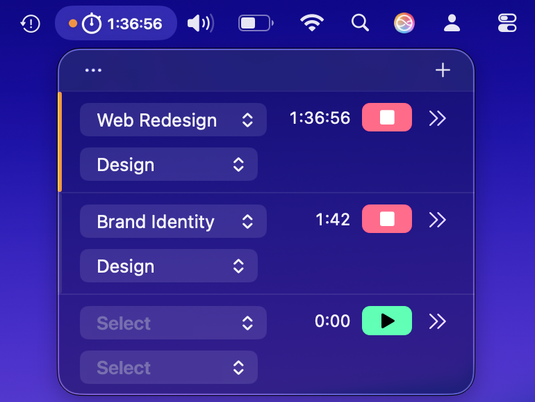 ShinyTimer — Professional Time Tracking for Your Mac Menu Bar